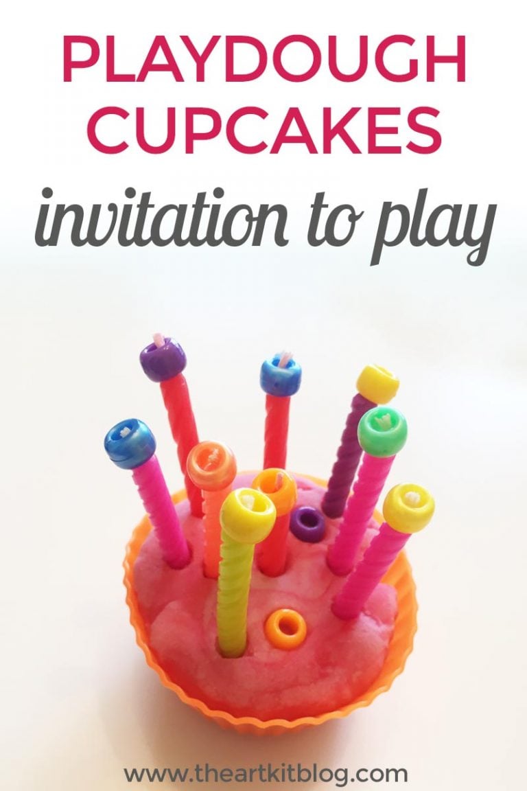 Playdough Cupcakes {An Invitation to Play} The Art Kit