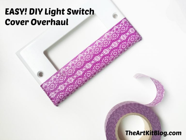 EASY! DIY Light Switch Cover Overhaul at The Art Kit Blog