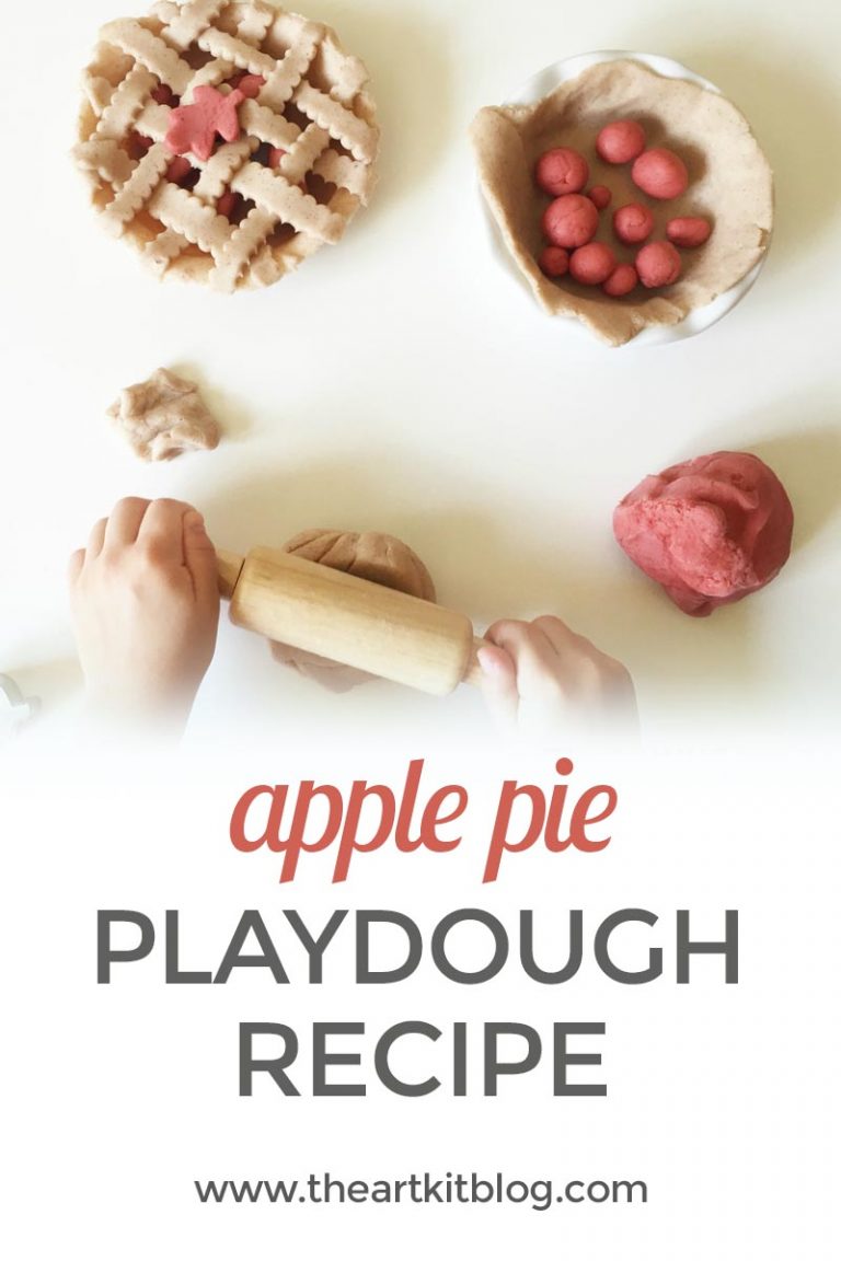 apple pie playdough recipe the art kit blog