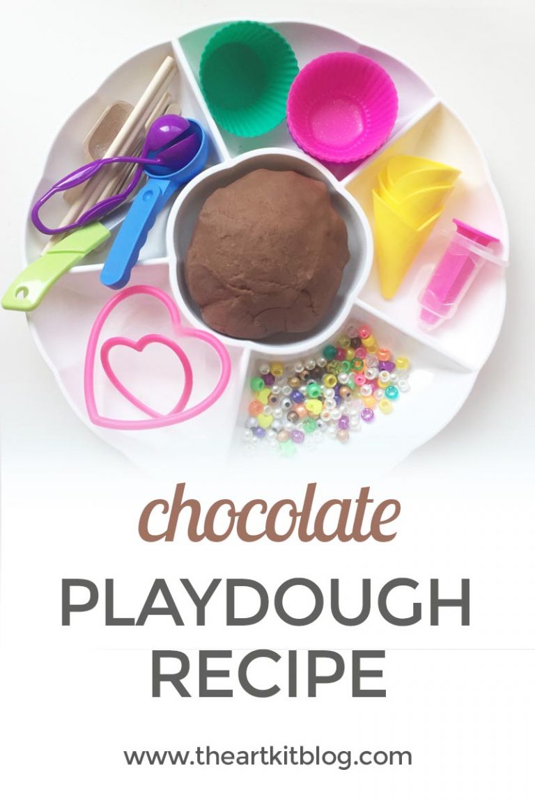 Easy Chocolate Playdough Recipe with Real Cocoa Powder by The Art Kit