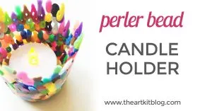 Learn how to easily make perler bead candle holders from www.theartkitblog.com @theartkit