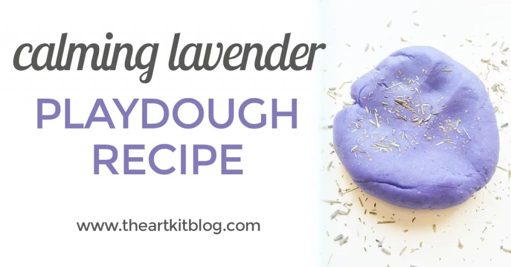 Learn how to make calming lavender playdough from @theartkit www.theartkitblog.com