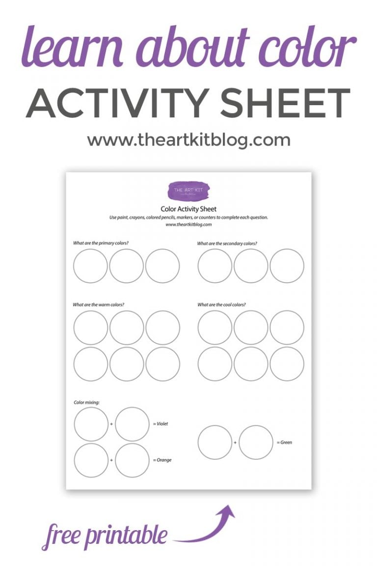 Learn about Color with The Art Kit's Free Activity Sheet Printables from www.theartkitblog.com @theartkit