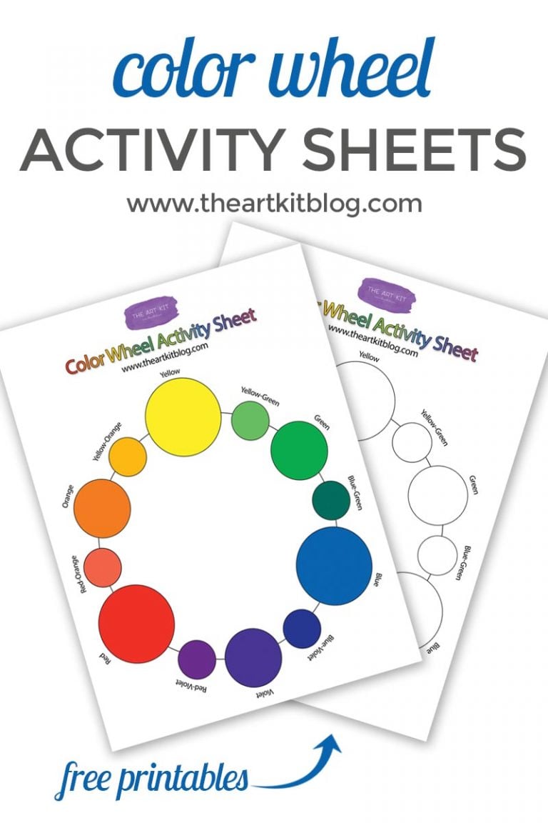 Free Color Wheel Activity Sheet Printables from www.theartkitblog.com @theartkit