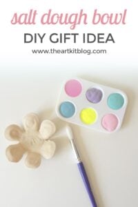 SALT DOUGH FLOWER BOWLS DIY GIFT IDEA MOTHERS DAY GIFT FOR KIDS TO MAKE THE ART KIT
