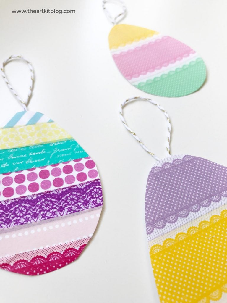 Washi tape easter egg paper craft from the art kit