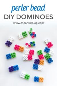 Perler bead activities for kids - diy color dominoes from the art kit