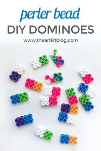 Perler bead activities for kids - diy color dominoes from the art kit
