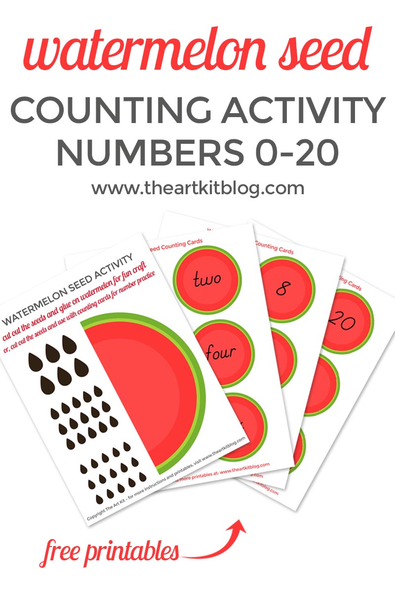 Watermelon Seed Counting Activity For Kids The Art Kit