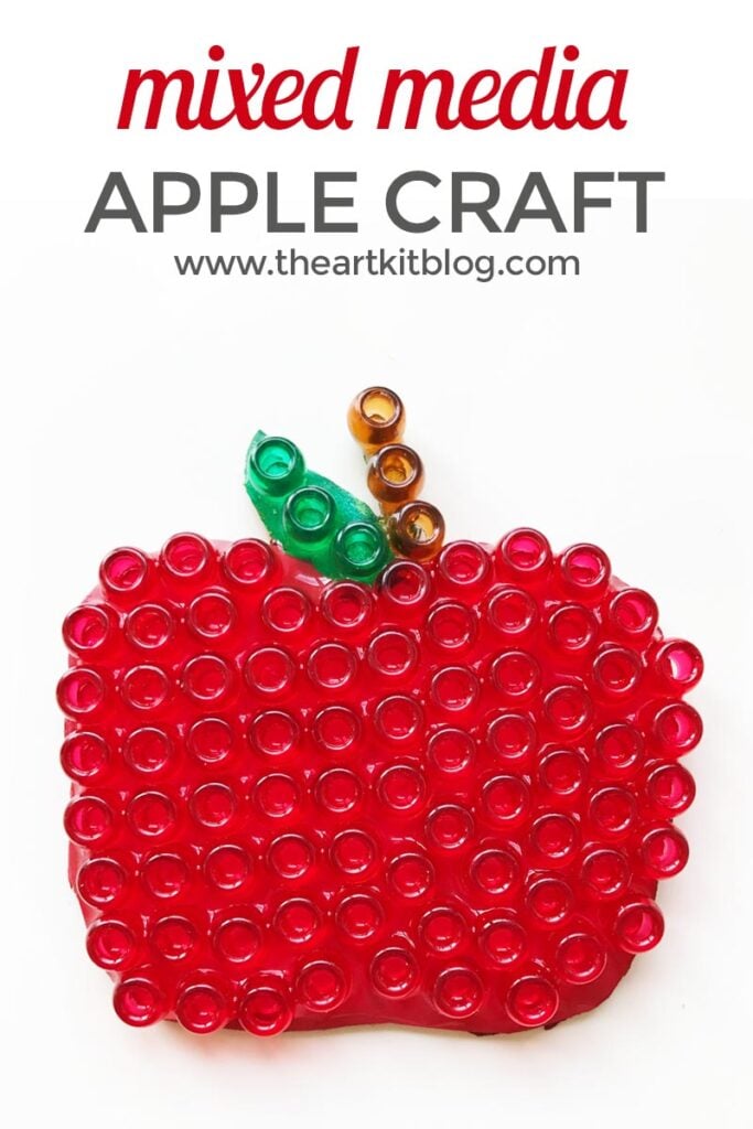 Mixed Media Apple Craft for Kids