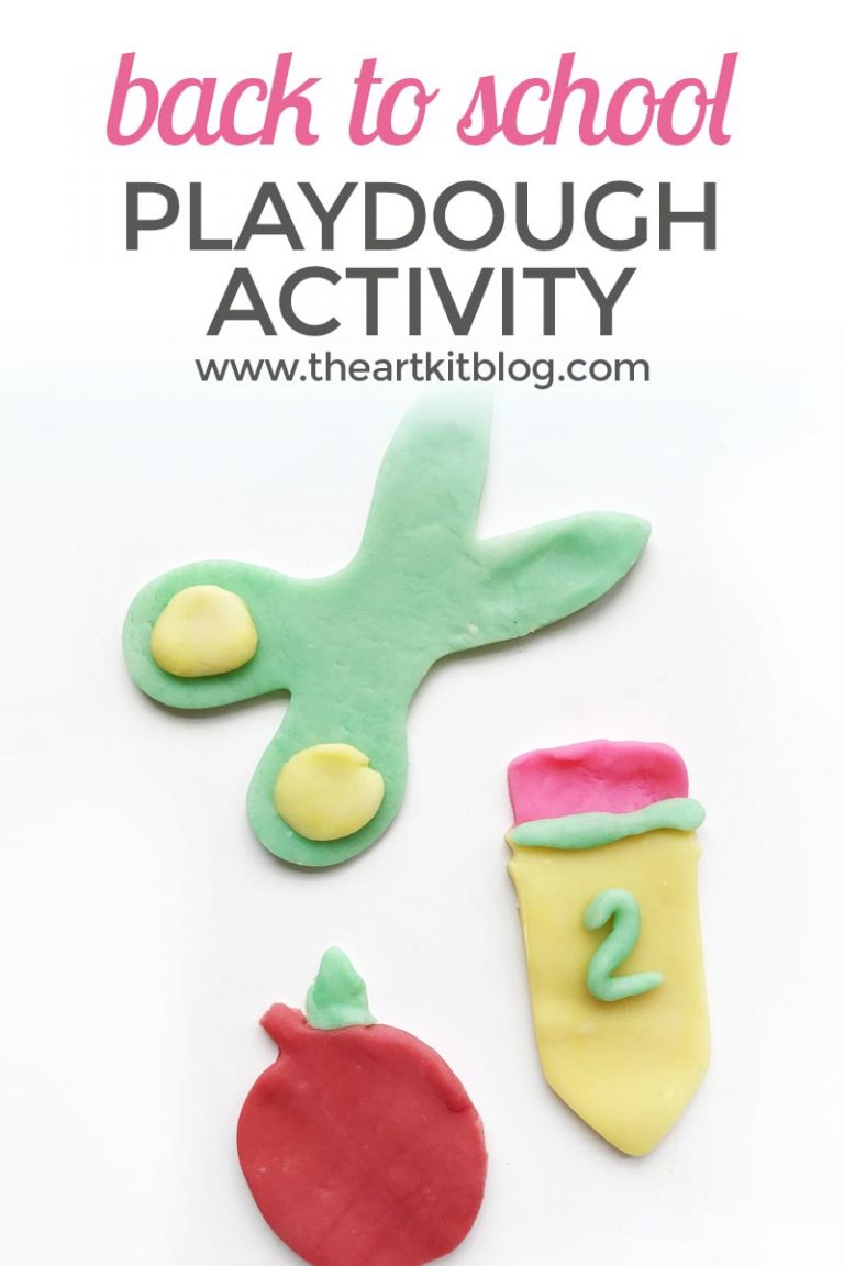 Back to school playdough invitation to play by The Art Kit Blog
