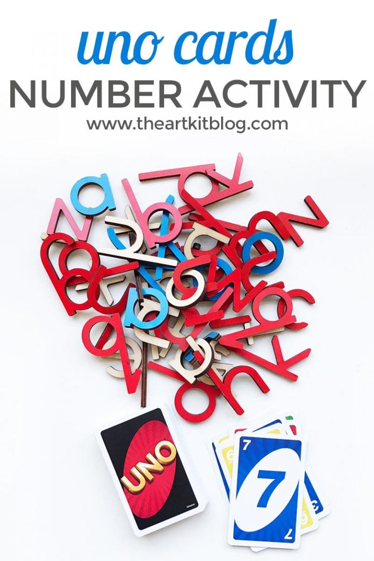 Uno cards number activity for kids homeschool the art kit blog
