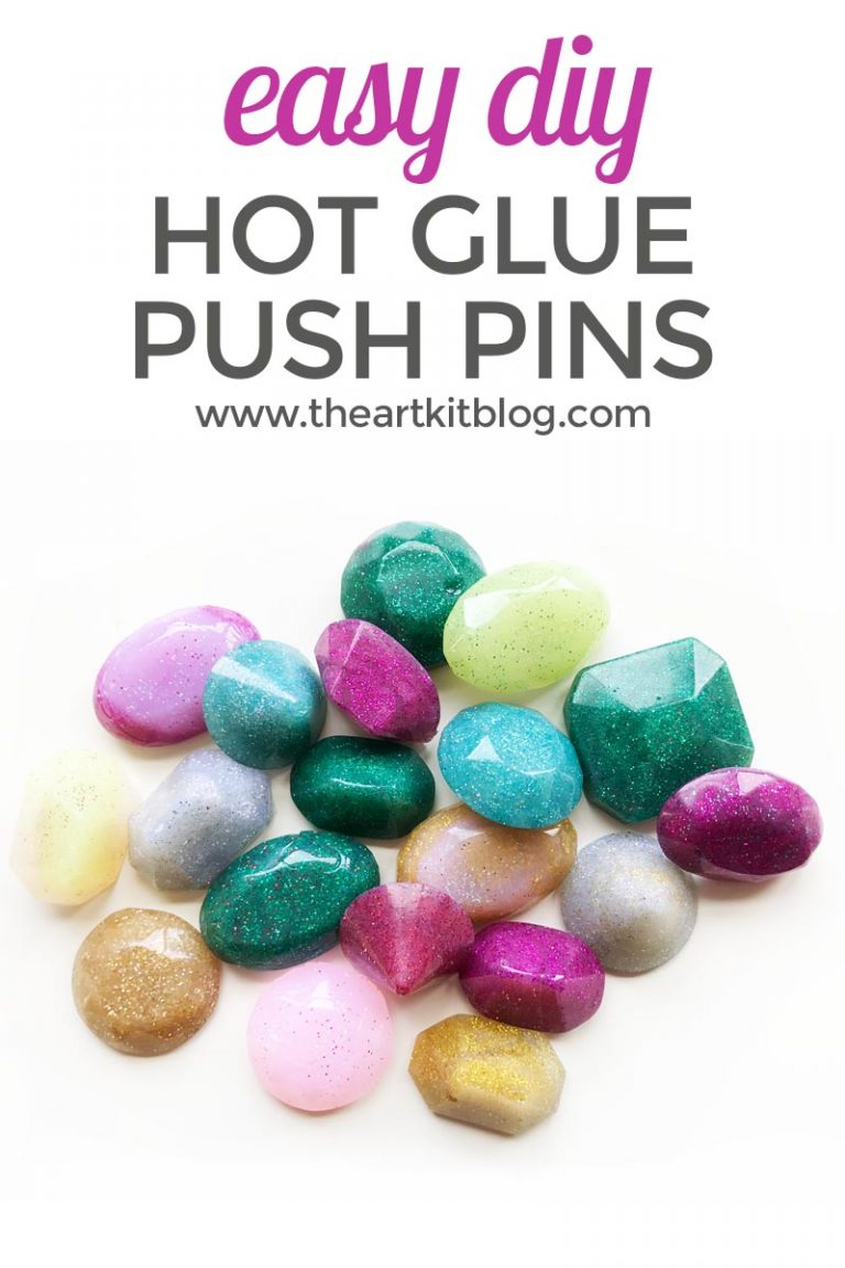 Hot glue craft diy hot glue push pins thumb tacks the art kit blog