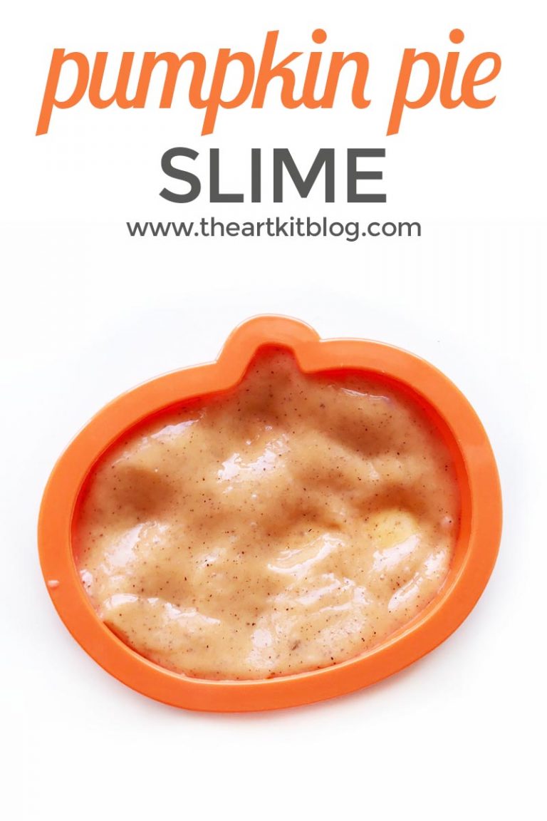 Pumpkin pie slime scented with natural pumpkin pie spice by the art kit blog