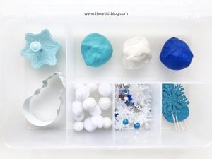 Winter playdough kit play dough mat for kids the art kit blog