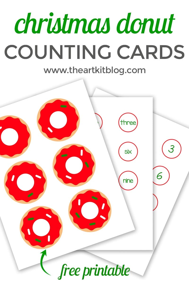 Christmas donut counting cards the art kit