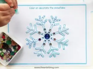 easy winter craft for kids free printable - The Art Kit