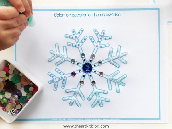 Simple Winter Craft for Kids {Free Printable} - The Art Kit