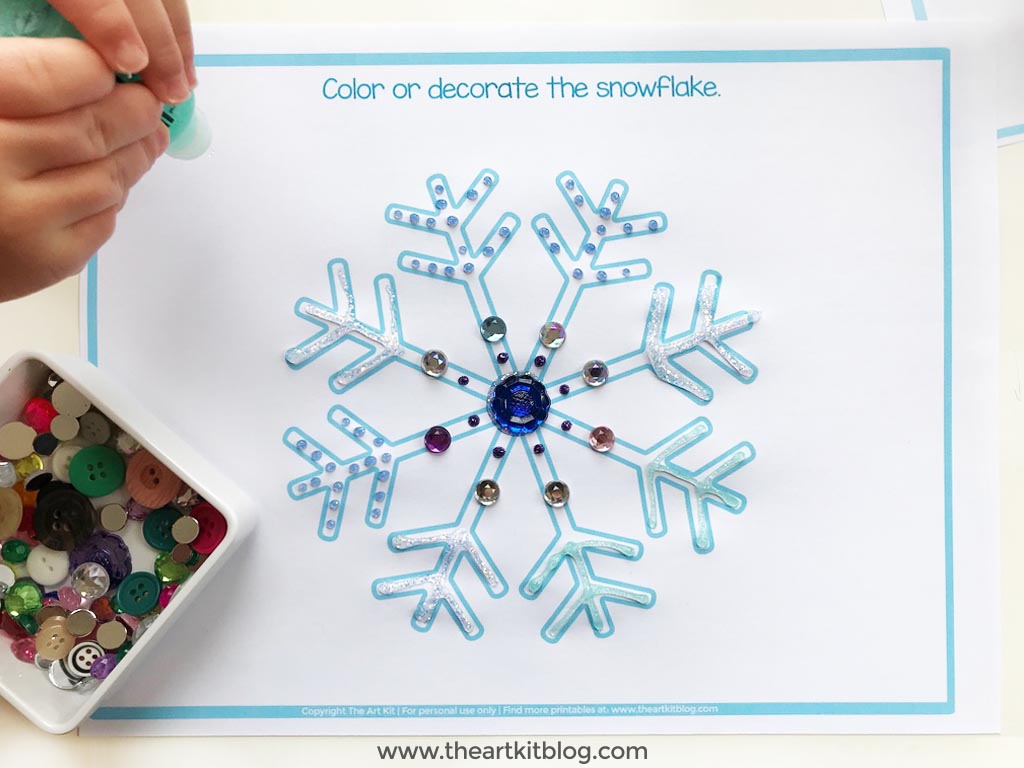 Simple Winter Craft for Kids {Free Printable} - The Art Kit