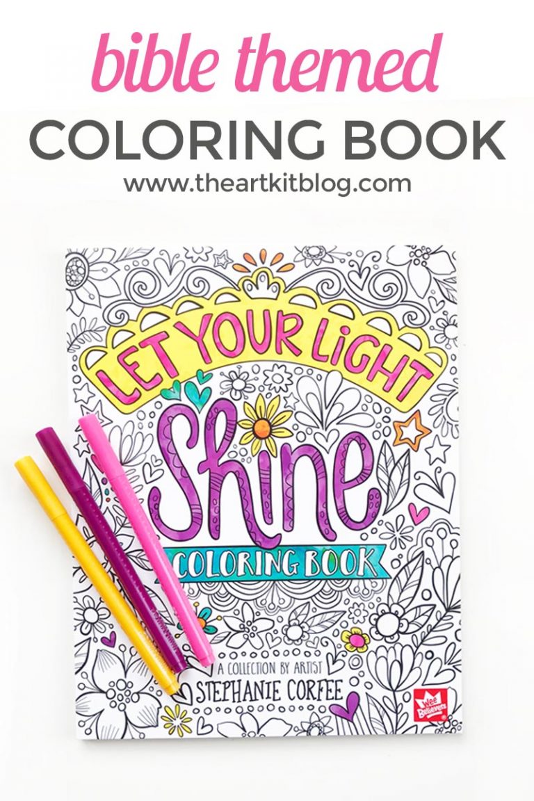 LET YOUR LIGHT SHINE BIBLE THEMED COLORING BOOK WITH GORGEOUS ILLUSTRATIONS BY WEE BELIEVERS REVIEW THE ART KIT