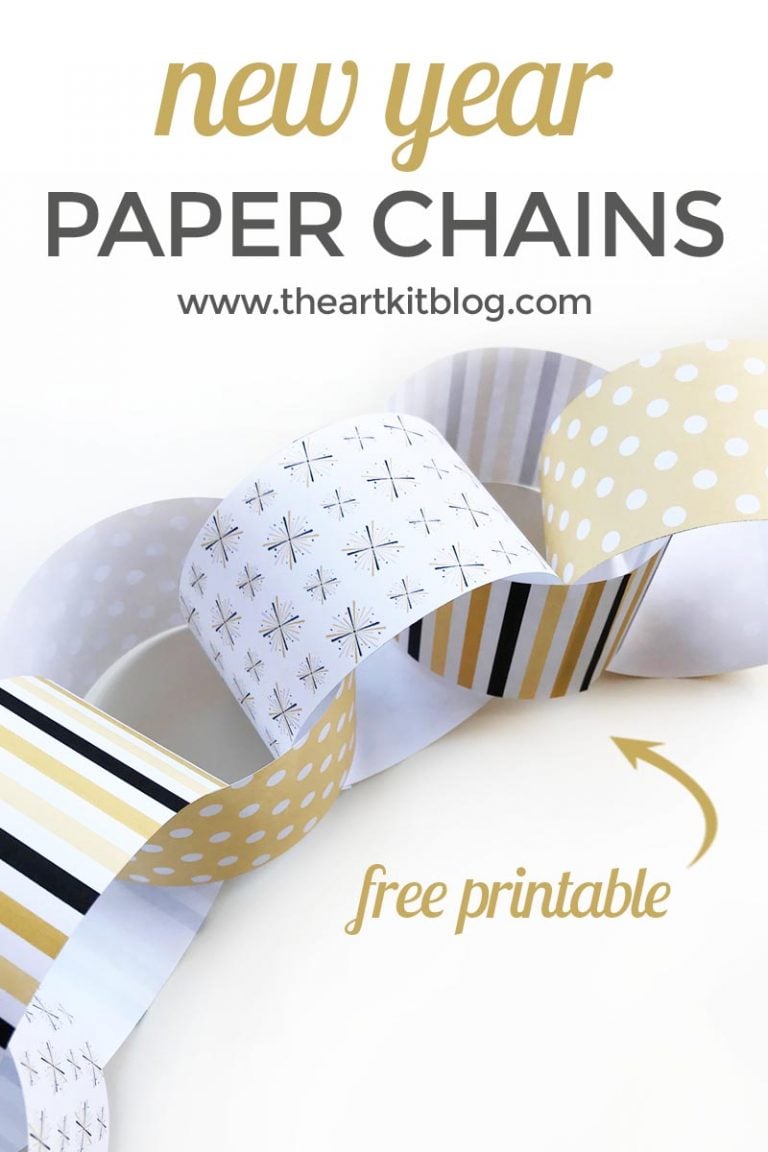 new years countdown paper chain free printable