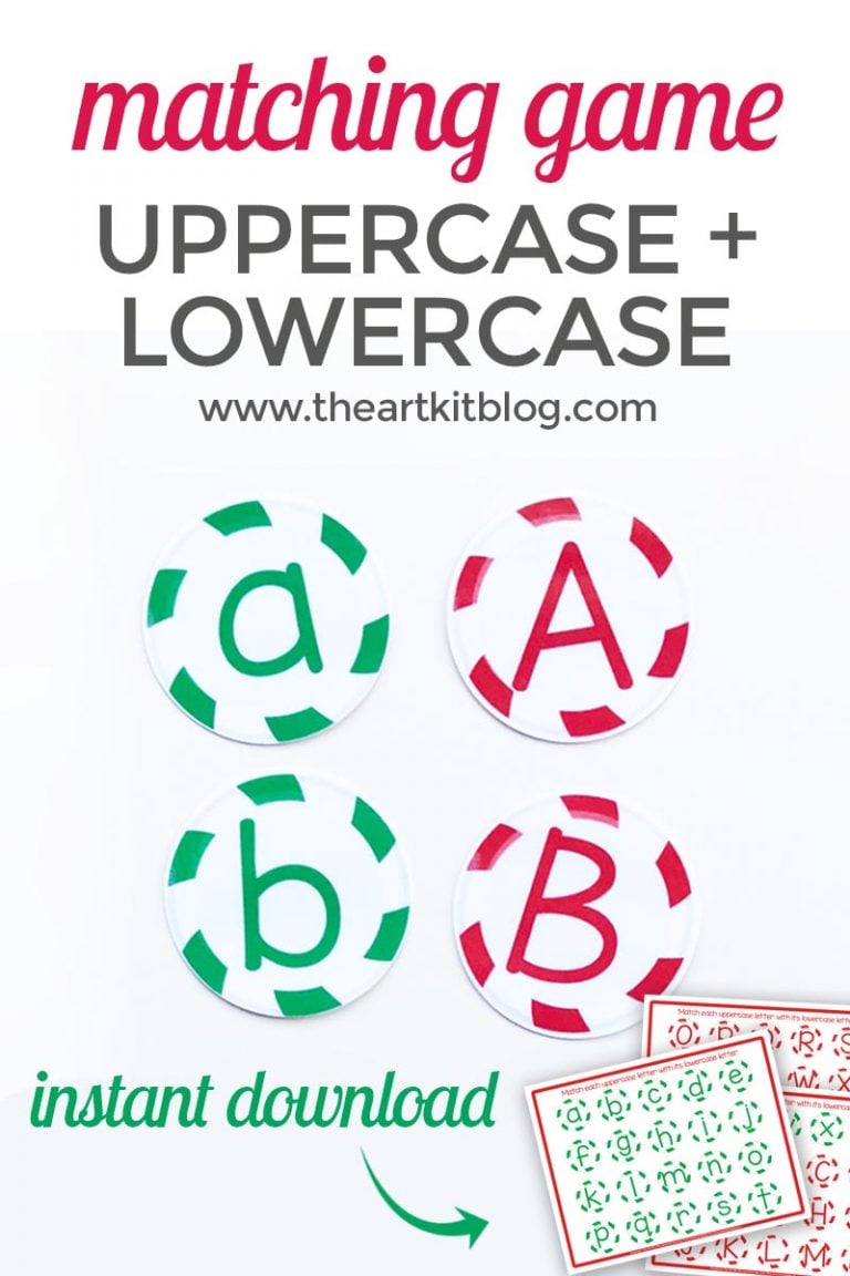 Peppermint Candies Matching Game - Uppercase and Lowercase 