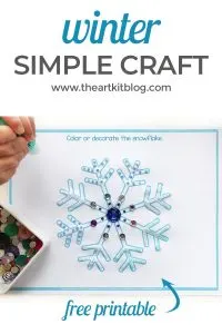 simple winter craft free printable PINTEREST - The Art Kit