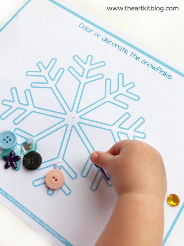 Simple Winter Craft for Kids {Free Printable} - The Art Kit