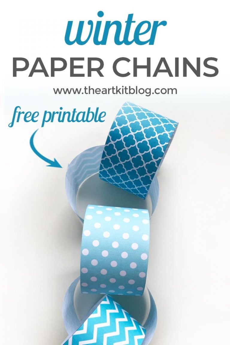 winter paper chain free printable