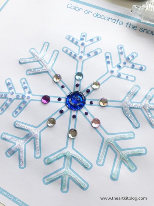 Simple Winter Craft for Kids {Free Printable} - The Art Kit
