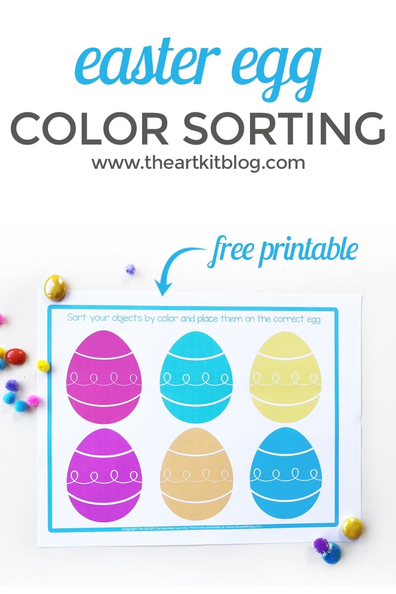 Easter Egg Coloration Sorting Game Sheet No cost Printable photo regarding Printable Egg known as Easter Egg Coloration Sorting Game Sheet Totally free Printable