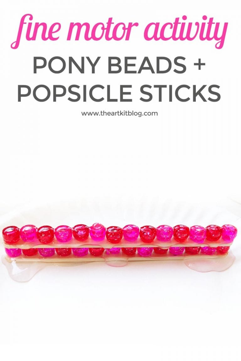 FINE MOTOR SKILLS pony bead activity for kids the art kit PINTEREST