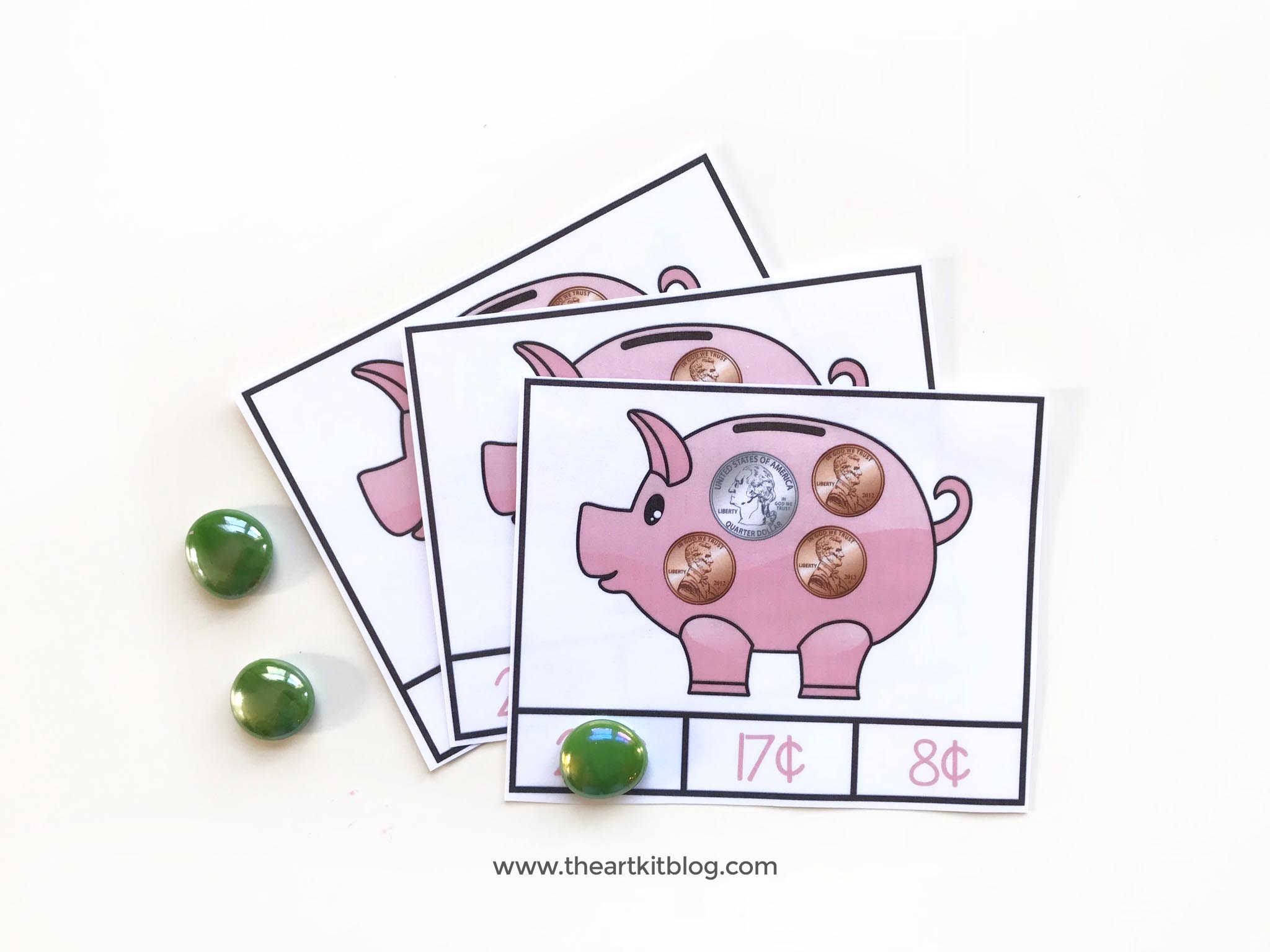 FREE! Coin Counting Printables - The Art Kit