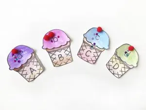 ice cream cone abc matching craft kids alphabet