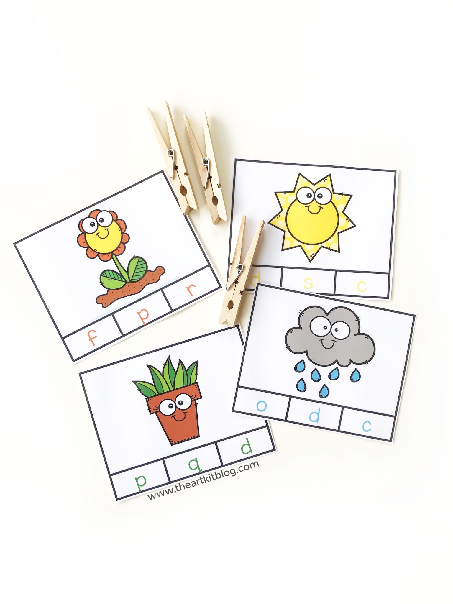 Beginning Sounds Clip Cards {Free Printables} - The Art Kit