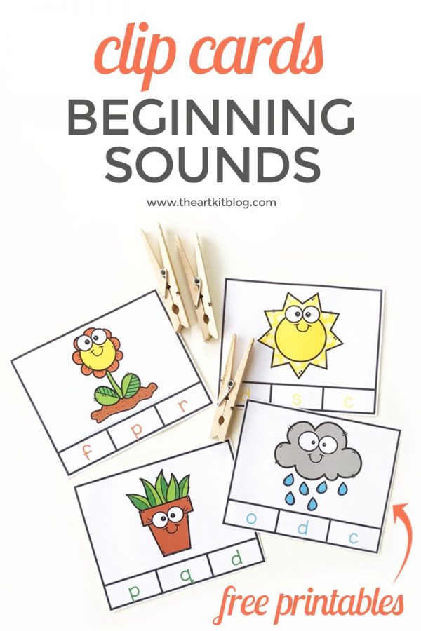 Beginning Sounds Clip Cards {Free Printables} - The Art Kit