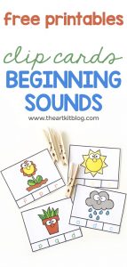 Beginning Sounds Clip Cards {Free Printables} - The Art Kit