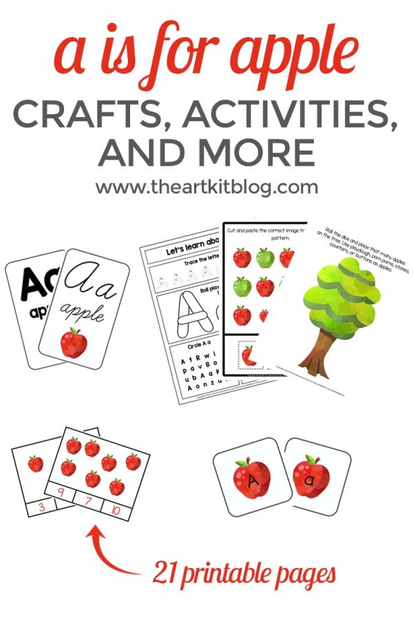 A is for Apple - Craft and Activity Printable Bundle for Kids - The Art Kit