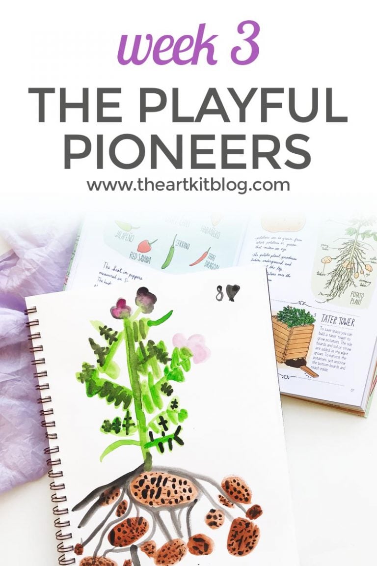 week 3 the playful pioneers watercolor potato plant copywork pinterest