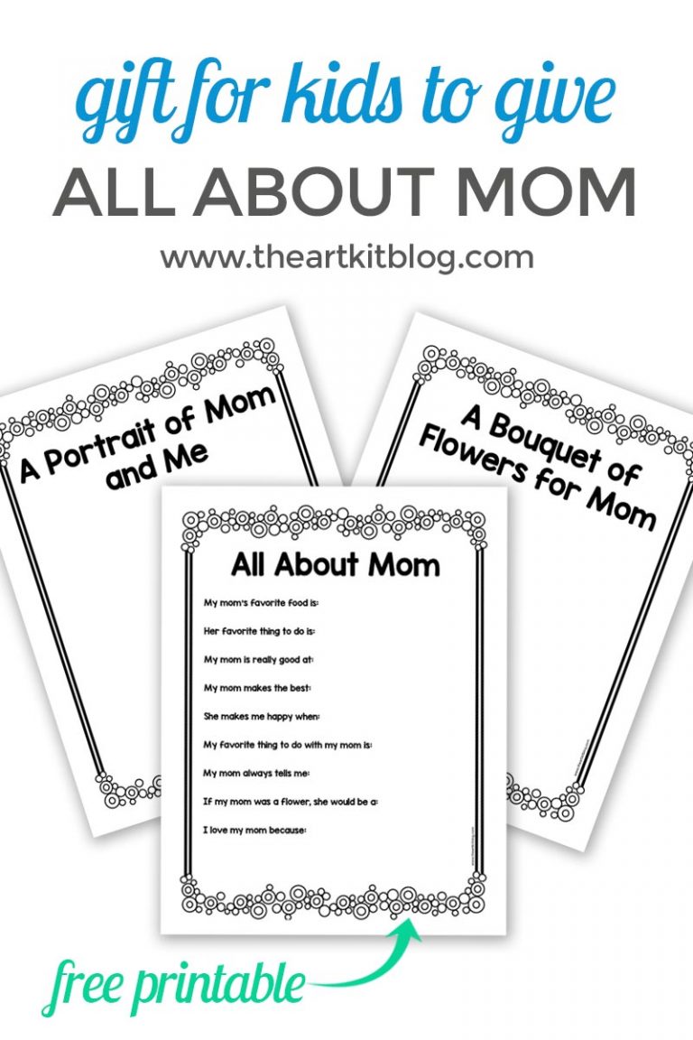 all about mom mothers day free printable kids gift pinterest