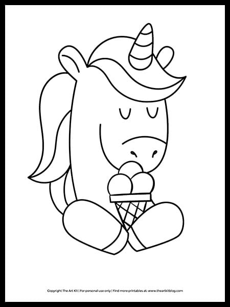 Unicorn Coloring Pages - Free Printables - Fun Galore! - The Art Kit