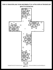 Beautiful!! FREE Printable Cross Coloring Pages - The Art Kit