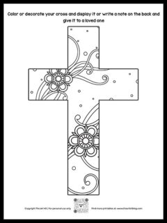Beautiful!! FREE Printable Cross Coloring Pages - The Art Kit