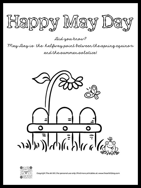 happy may day coloring page spring preview