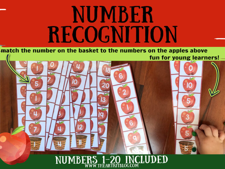 number recognition activity printable