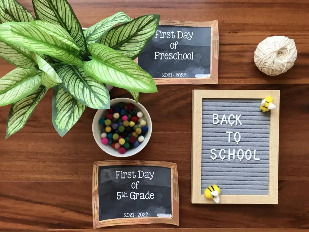 back to school sign printable