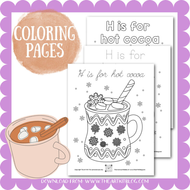 Hot Cocoa Coloring Pages – The Art Kit