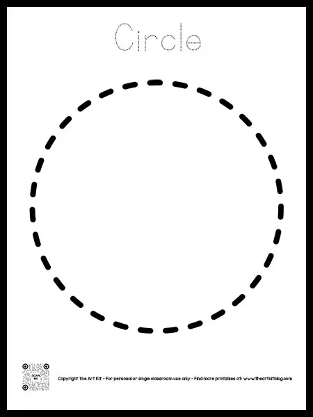 Circle Coloring Pages, Dotted Font - The Art Kit