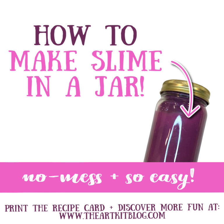 how to make slime in a jar recipe the art kit 2