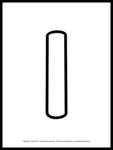 Lowercase Letter L Outline Printable FREE - The Art Kit